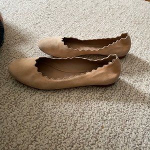 Chloe suede nude-colored ballet flats European 39, US 8